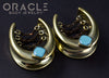 7/8" (22mm) Brass Saddles with Chains and Turquoise