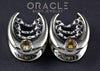 7/8" (22mm) White Brass Saddles with Chains and Citrine