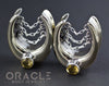 7/8" (22mm) White Brass Saddles with Chains and Citrine