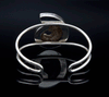 Sterling Silver Pyritized Ammonite Bracelet
