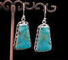 Sterling Silver Kingman Turquoise Earrings