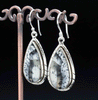 Sterling Silver Dendritic Opal Earrings