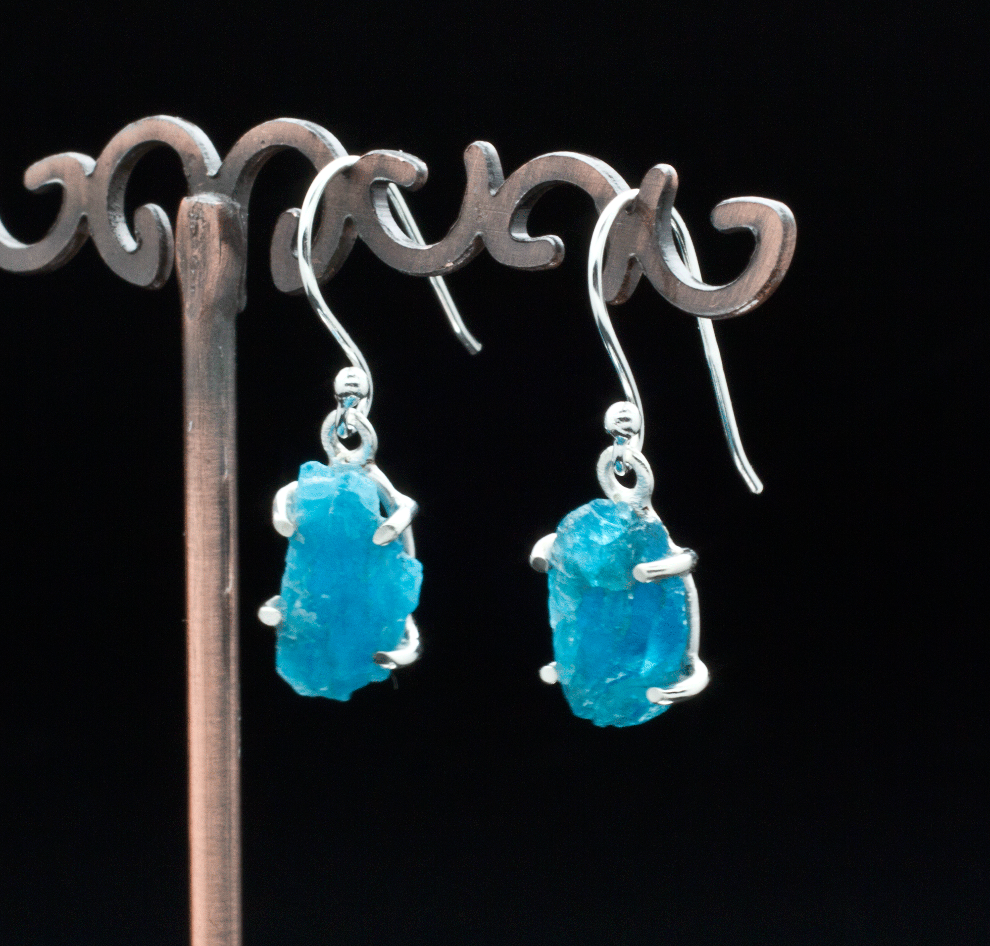 Sterling Silver Apatite Earrings