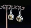 Sterling Silver Faceted Citrine Earrings