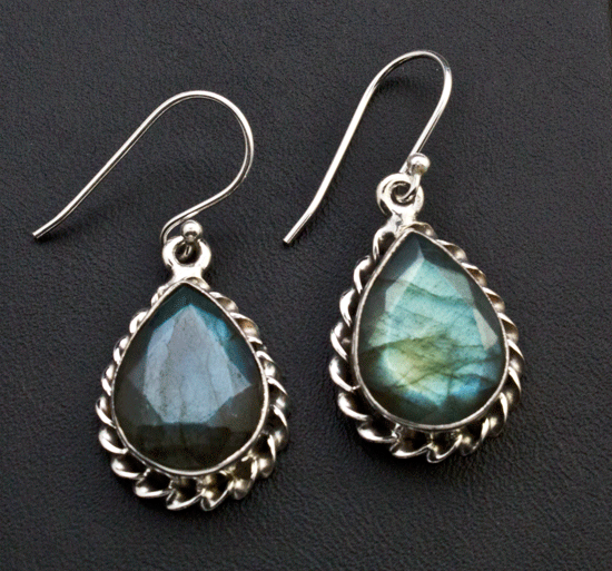 Sterling Silver Labradorite Earrings