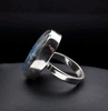 Sterling Silver Carved Labradorite Ring Size 7