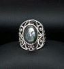 Sterling Silver Labradorite Ring Size 8