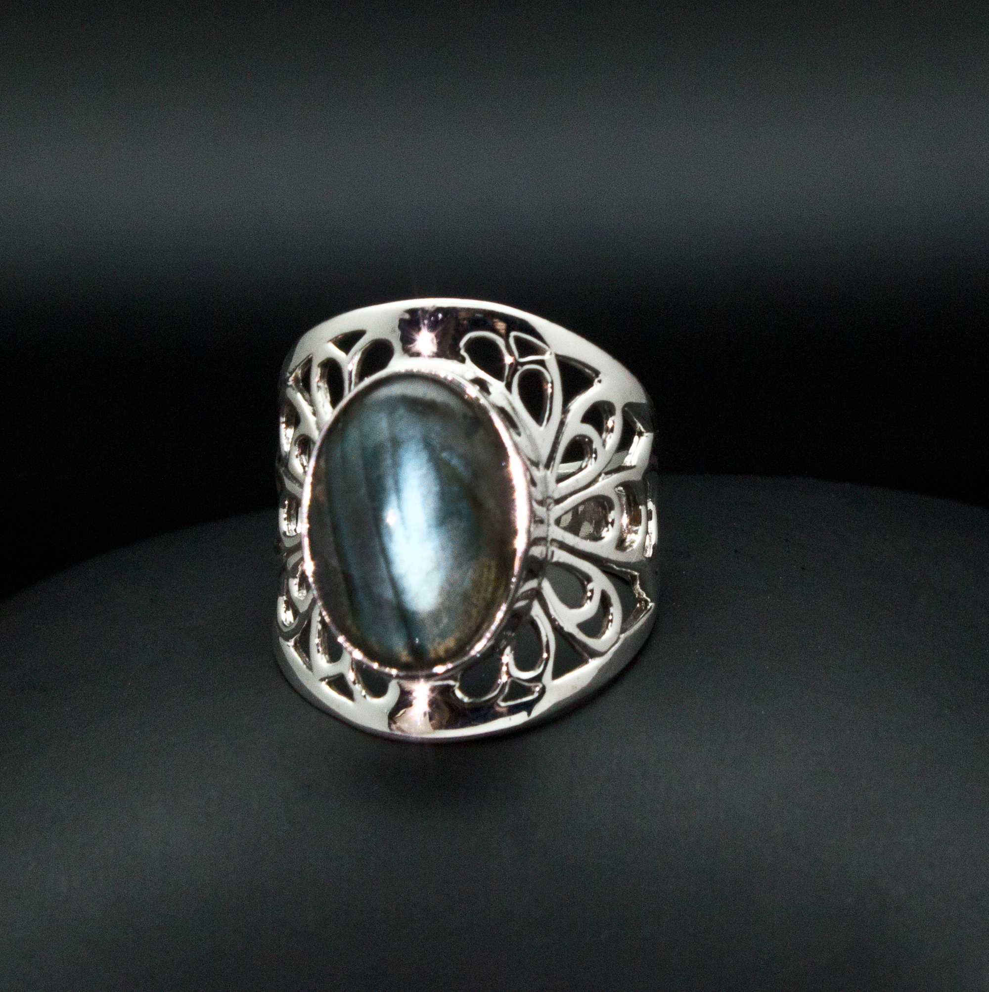 Sterling Silver Labradorite Ring Size 7