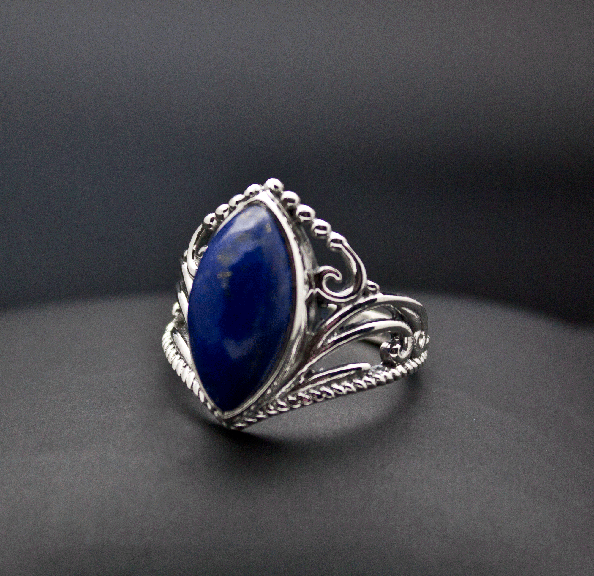 Sterling Silver Lapis Ring Size 7