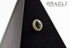 14k Moldavite Oval Threadless Gold End