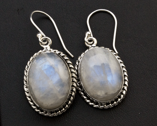 Sterling Silver Moonstone Earrings