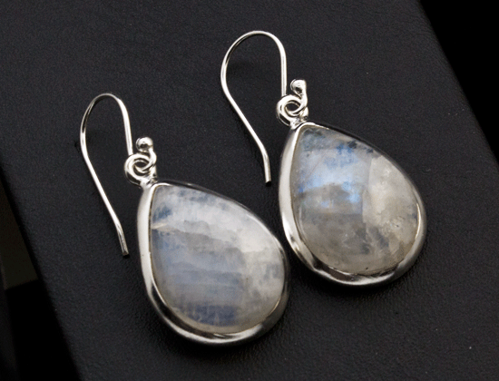 Sterling Silver Moonstone Earrings