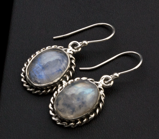 Sterling Silver Moonstone Earrings
