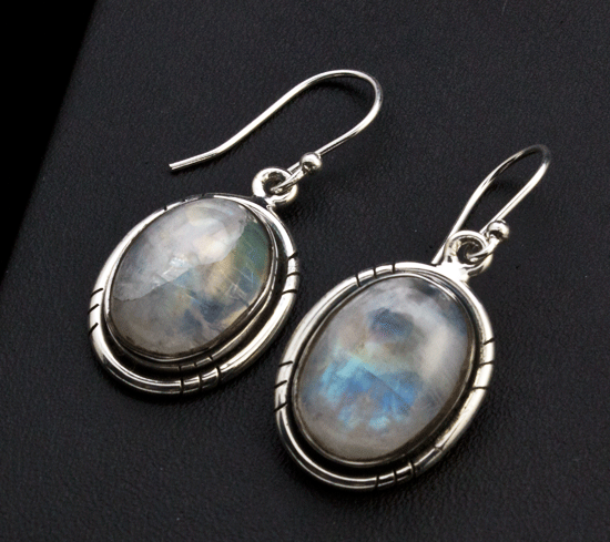 Sterling Silver Moonstone Earrings