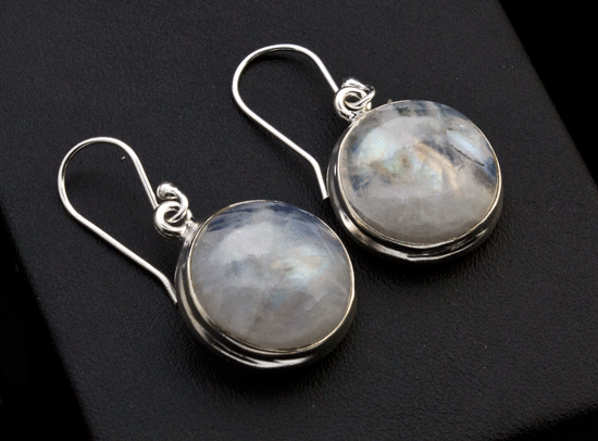 Sterling Silver Moonstone Earrings