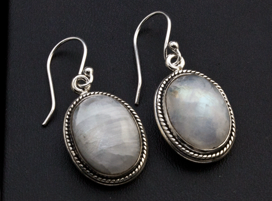 Sterling Silver Moonstone Earrings