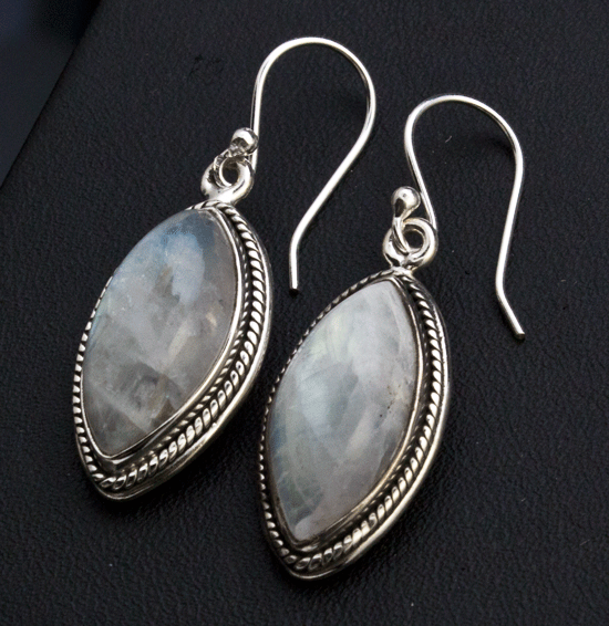 Sterling Silver Moonstone Earrings