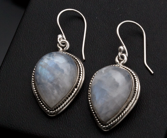Sterling Silver Moonstone Earrings