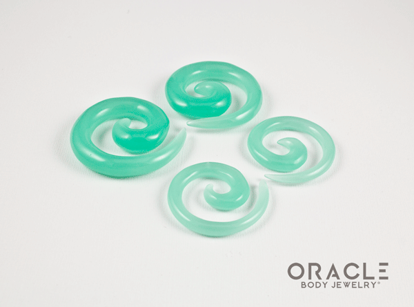 Mint Opalite Spirals