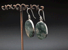 Sterling Silver Moss Agate Earrings