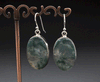 Sterling Silver Moss Agate Earrings