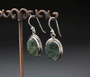 Sterling Silver Moss Agate Earrings