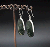 Sterling Silver Moss Agate Earrings