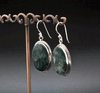 Sterling Silver Moss Agate Earrings