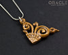 Carved Fossilized Mammoth Ivory Pendant with Chain