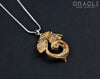 Carved Fossilized Mammoth Ivory Pendant with Chain