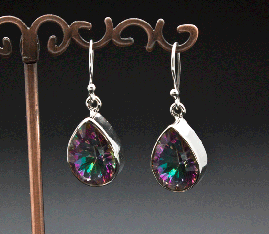Sterling Silver Mystic Topaz Earrings
