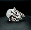 Sterling Silver Moonstone Ring Size 10