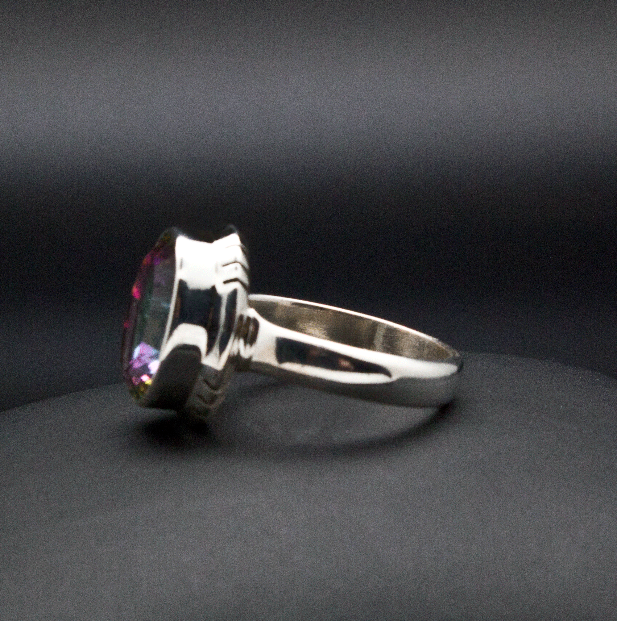 Sterling Silver Mystic Topaz Ring Size 5
