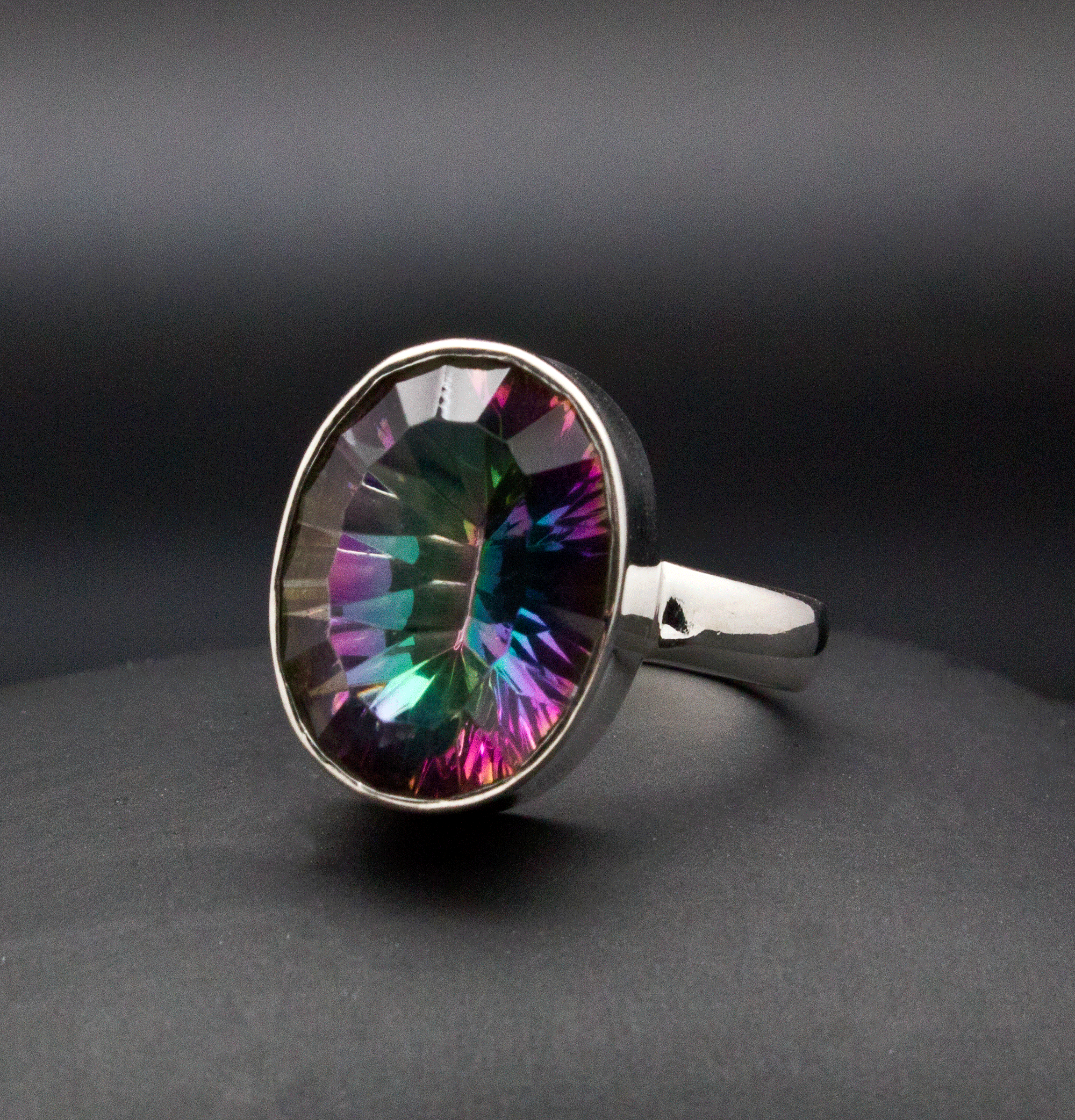 Sterling Silver Mystic Topaz Ring Size 7