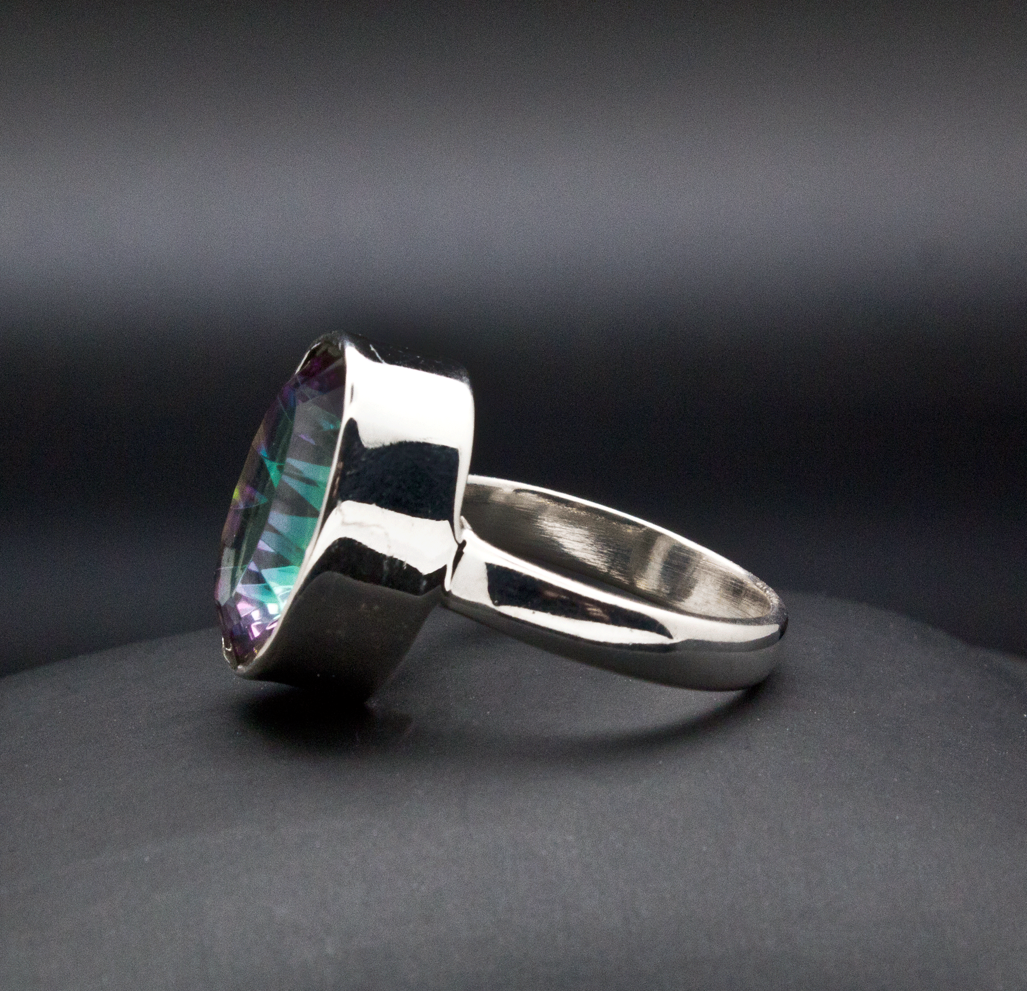 Sterling Silver Mystic Topaz Ring Size 7