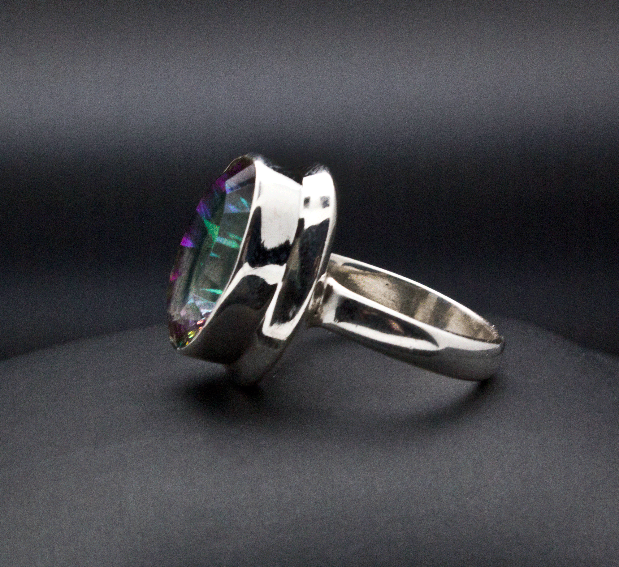 Sterling Silver Mystic Topaz Ring Size 7