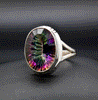 Sterling Silver Mystic Topaz Ring Size 10