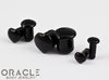 Single Flare Heart Front Black Onyx Plugs