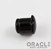 Single Flare Heart Front Black Onyx Plugs