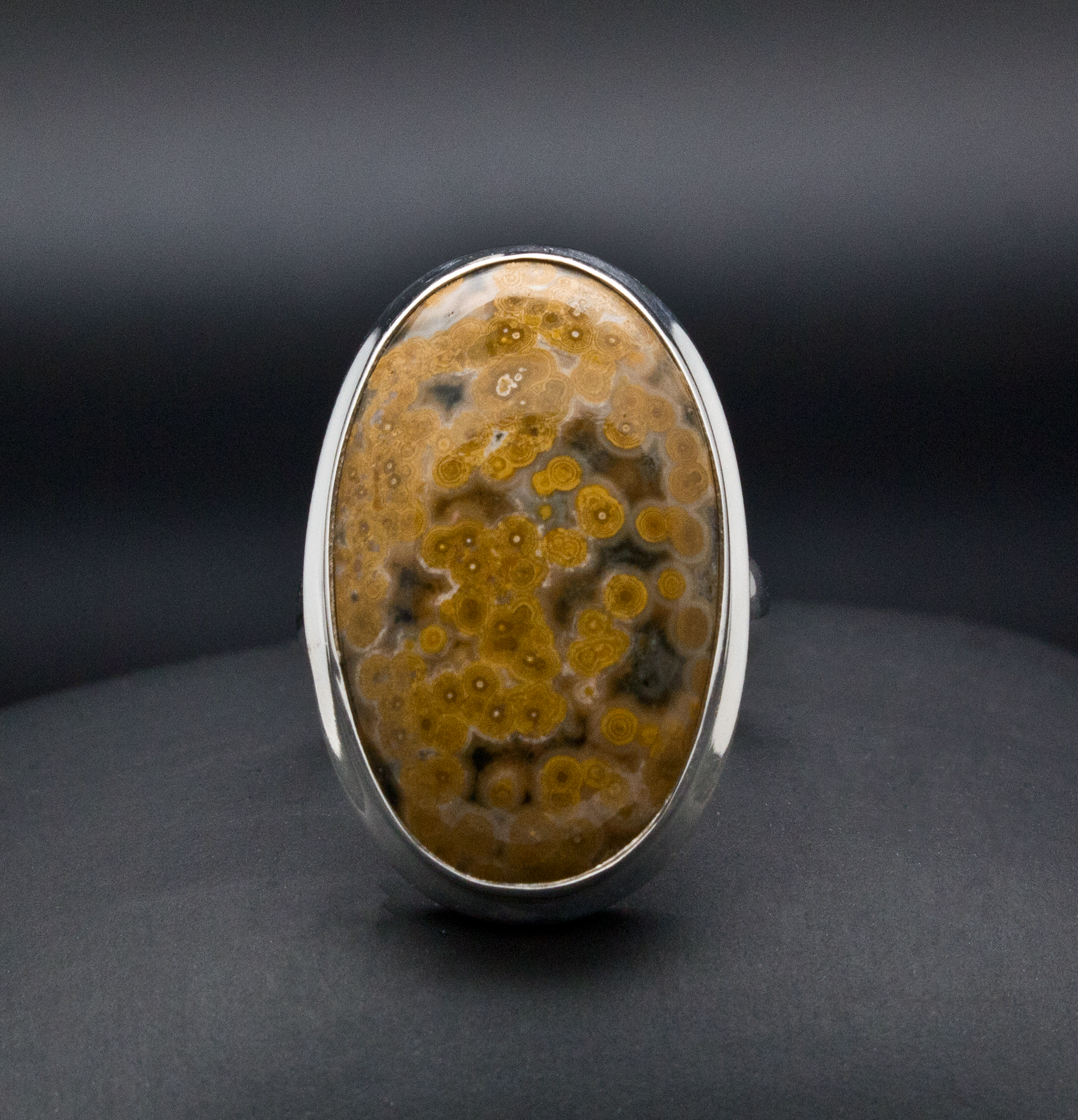 Sterling Silver Ocean Jasper Ring Size 6.5