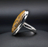 Sterling Silver Ocean Jasper Ring Size 6.5