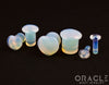 Single Flare Heart Front Opalite Plugs