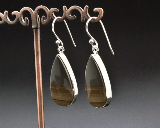 Sterling Silver Wildhorse Picture Jasper Earrings