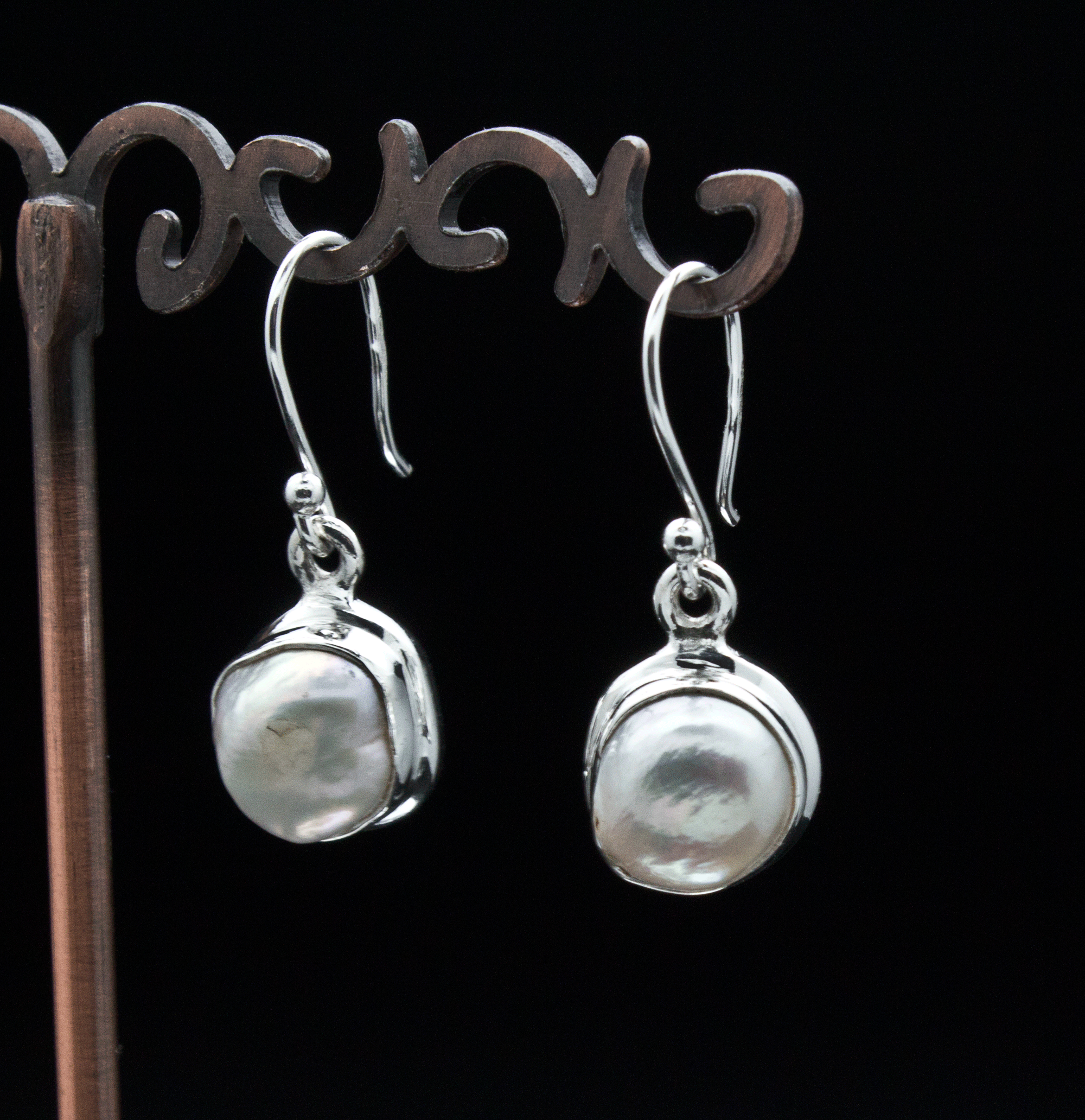 Sterling Silver Pearl Earrings
