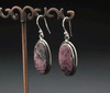 Sterling Silver Rhodonite Earrings