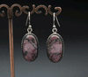 Sterling Silver Rhodonite Earrings