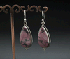Sterling Silver Rhodonite Earrings