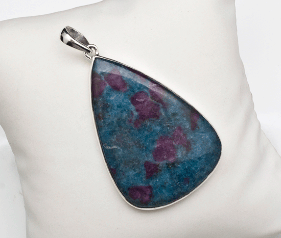 Sterling Silver Ruby in Kyanite Pendant