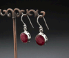 Sterling Silver Ruby Earrings