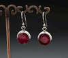 Sterling Silver Ruby Earrings